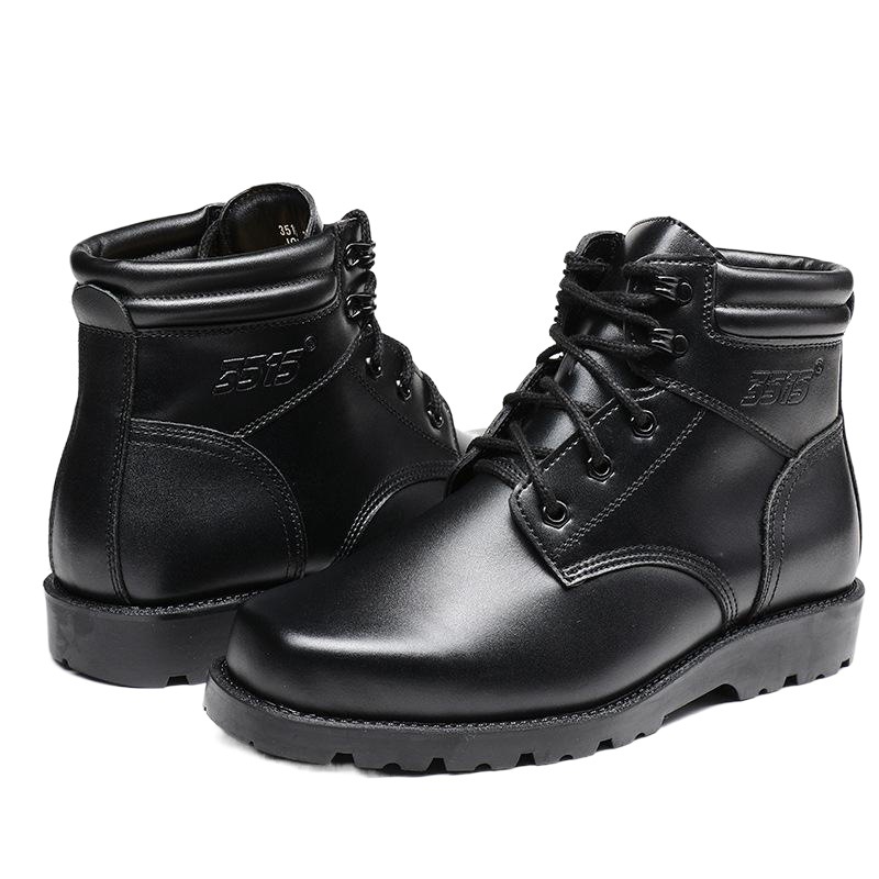 3515 Strongman Men's Warm and Cold-Resistant Boots Wool Boots Northeast Outdoor Cotton Shoes Cowhide Snow Boots