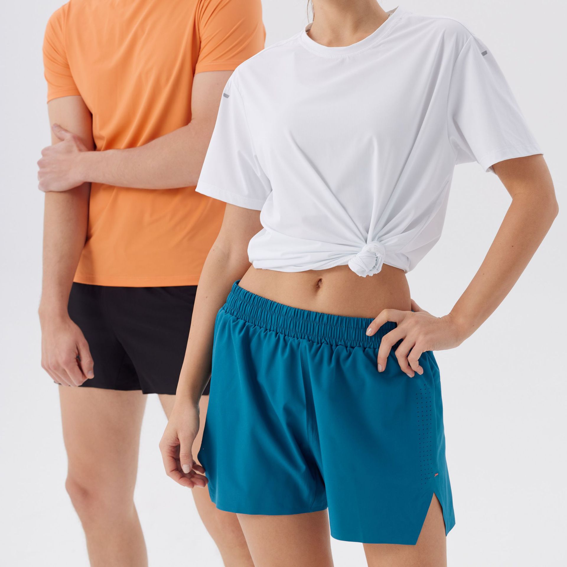 Pantalones cortos de maratón para hombres, pantalones rápidos y secos, ropa deportiva al aire libre con pantalones dobles forrados