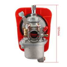 迷你摩托车配件 红色化油器带空滤器适合两冲程50CC 60CC 80CC