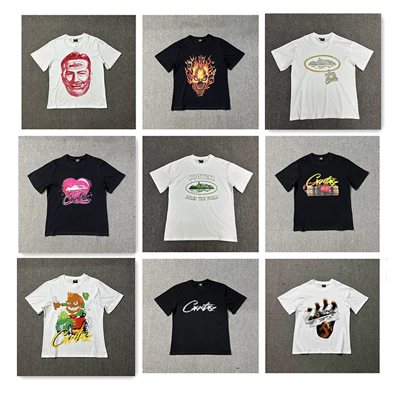 24s трансграничные европейские и американские приливные бренды Алькатрас с принтом с короткими рукавами футболки для мужчин и женщин