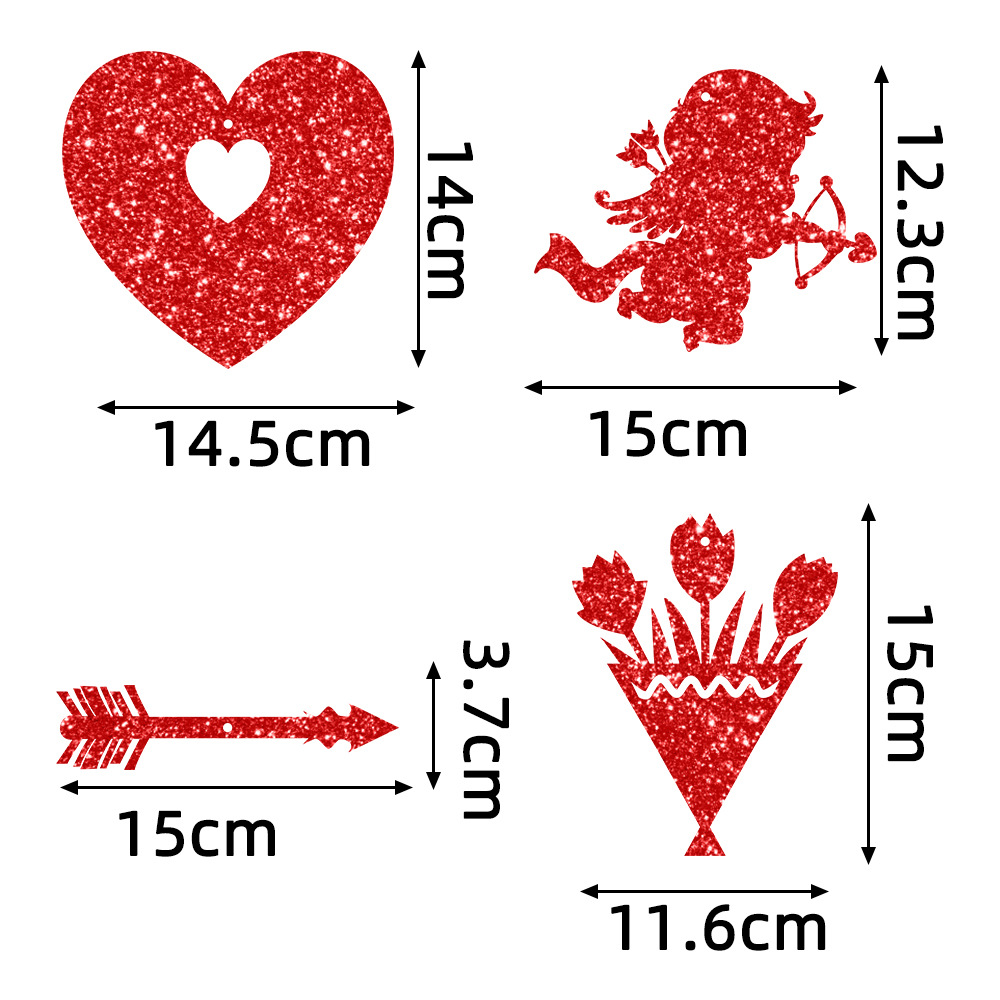 Europeo y Americano decoración del Día de San Valentín etiqueta espiral colgante boda compromiso decoración del techo colgante espiral