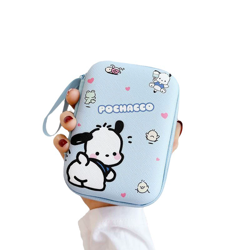 Organizer Storage Bag, Cute Printed Zipper Case, Portable 14×10×3 cm, Phone & Accessories