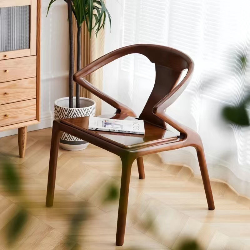 Dining Chair Modern Simple Living Room Chair High-grade Leisure Chair Household Sword Chair Nordic Style Retro High-grade Chinese Style Retro