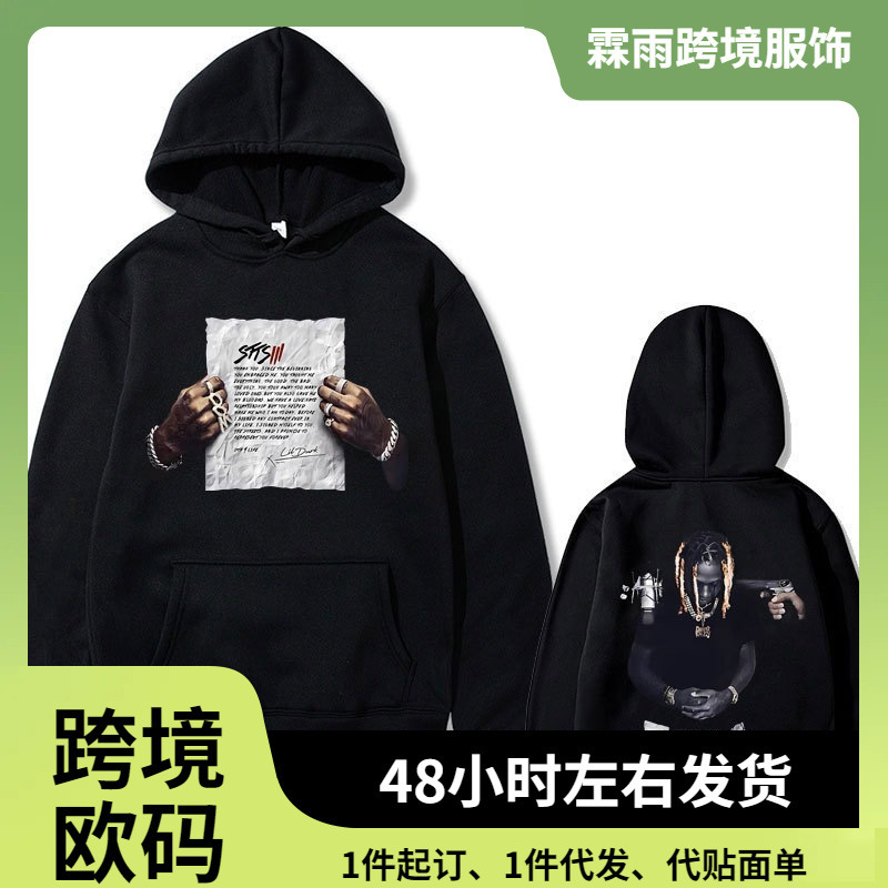 Rapper Lil Durk Double-Sided Printed Sweatshirt for Men, Regular Fit, Suitable for Autumn, Wool Sweatshirt, Long-Sleeved, Fashionable Rapper Lil Durk Double-Sided Printed Sweatshirt for Men, Regular Fit, Suitable for Autumn, Wool Sweatshirt, Long-Sleeved, Fashionable