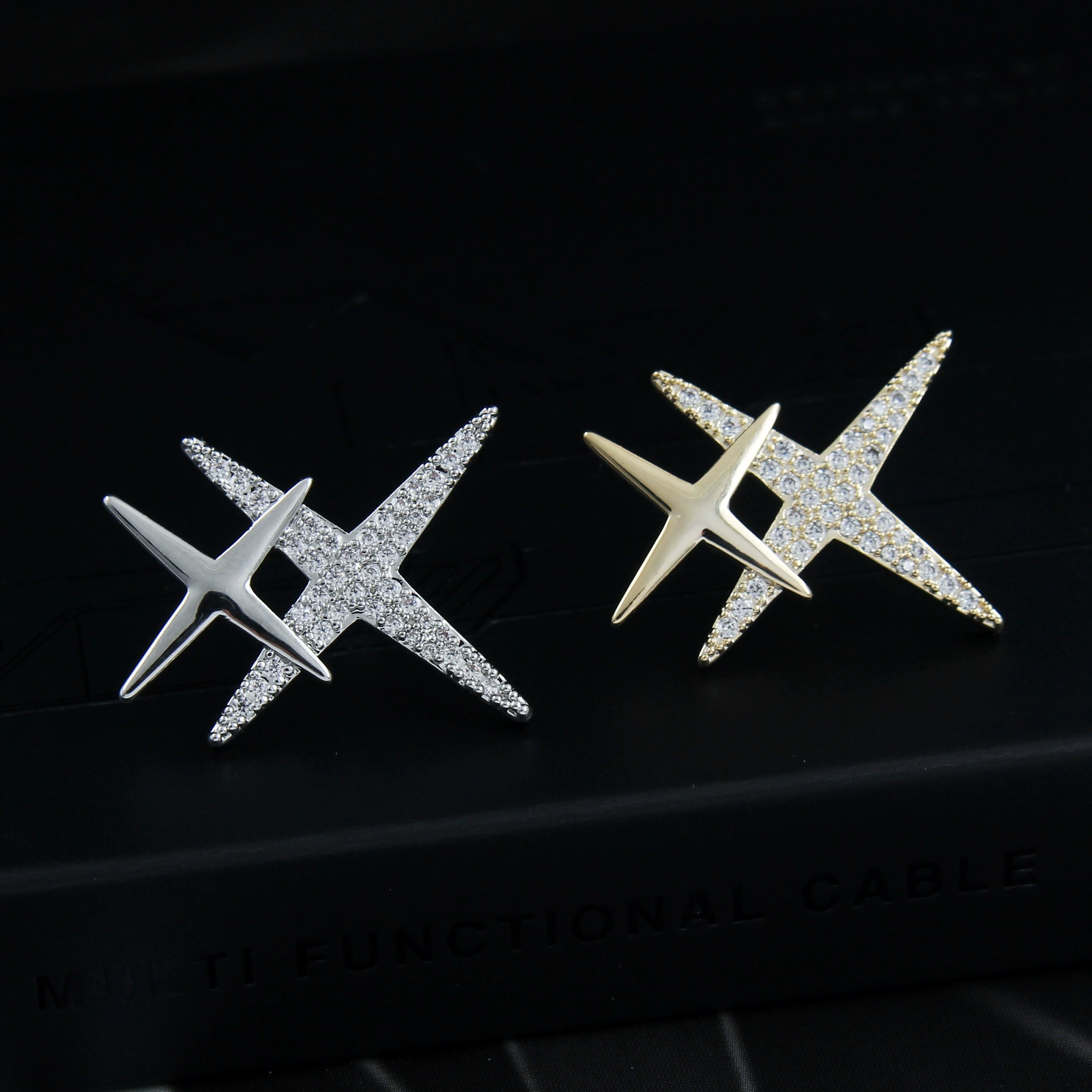 Brooch, elite protective underware with zircon, pin, accessories, high-quality style, micro incrustation