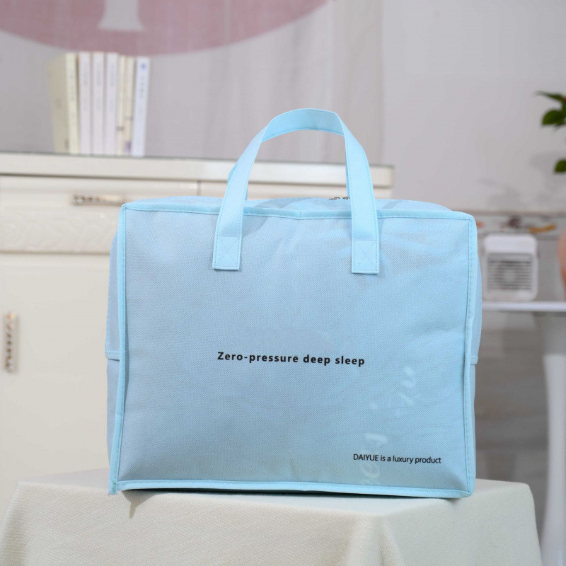 ホームテキスタイルキルト包装袋、厚みのある不織布、装飾バックル付き冬用キルトリングバッグ、収納袋、ハンドバッグ、大容量|undefined
