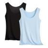 Women's ice silk vest black + blue