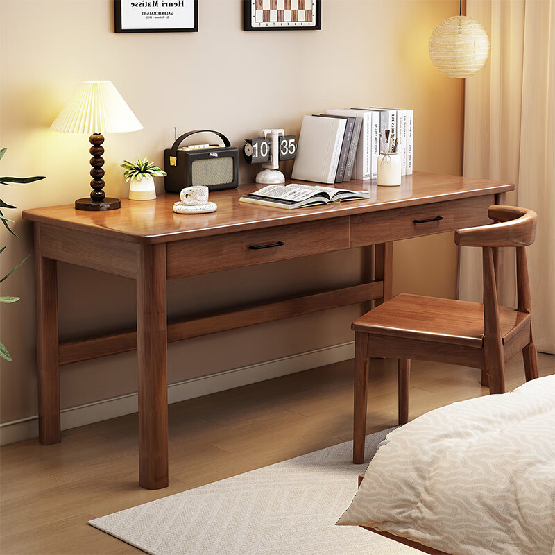 Solid Wood Desk, Student Study Desk, Middle School Writing Desk, Home Office, Modern Minimalist Computer Desk