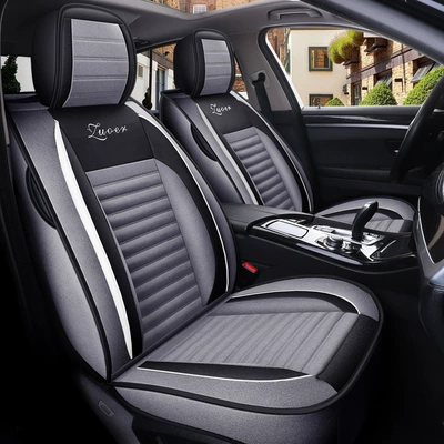 19 new five-seat fully enclosed Breathable linen car seat cover buckwheat Shell filling four seasons Universal Health cushion
