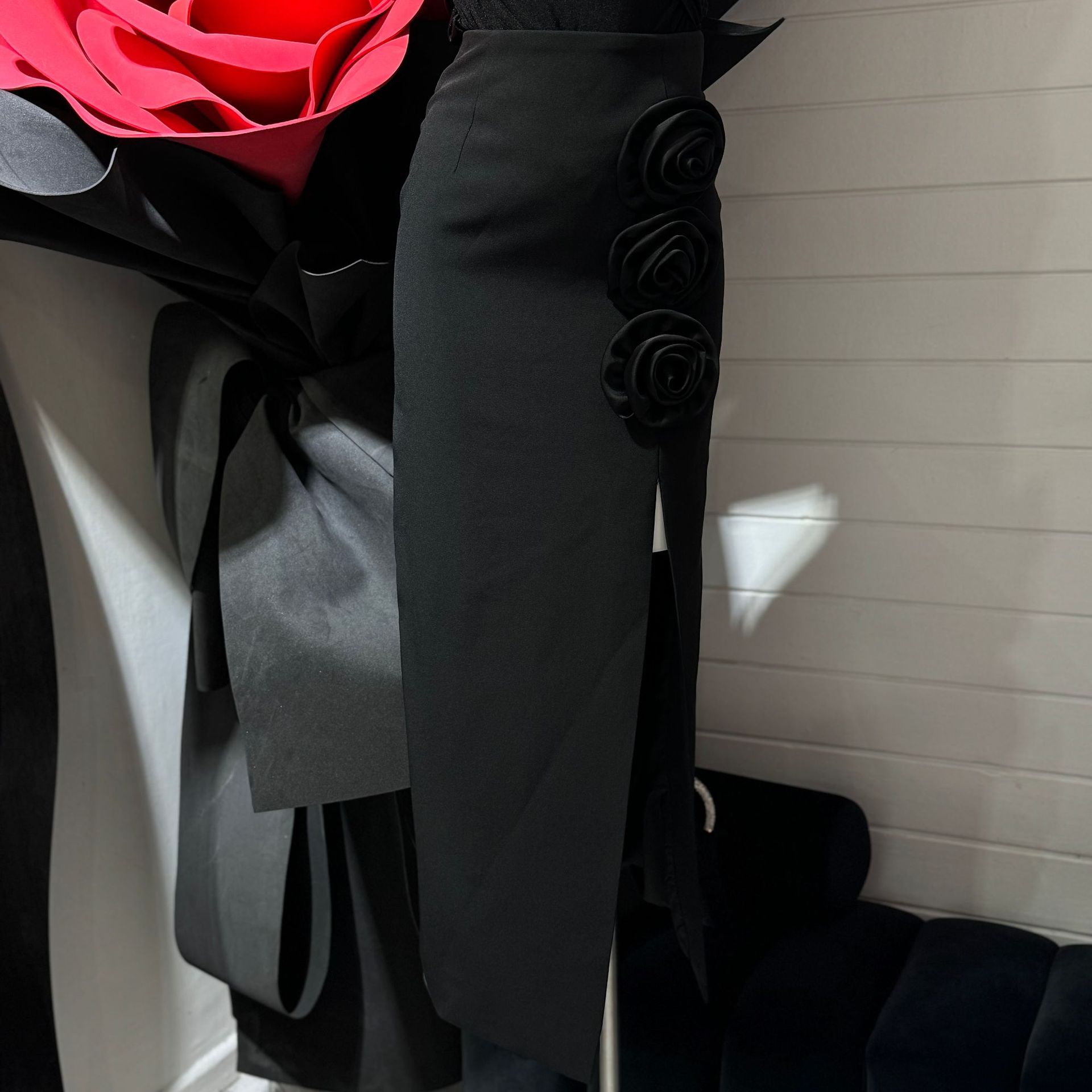 280g Weight Midi Dress Dress Length Type Hip Skirt Dresses Type Polyester Fabric Type High Waist Waist Line Inelastic Elasticity Family Gathering, Date Occasion Slim Fit Type Christmas, wedding season Festival Rose, Solid Color Pattern Summer, Spring Season Women's Gender Elegant Style, Retro Style Summer Spring Elegant Style Retro Rose Solid Color Polyester Midi Dress Skirts 14