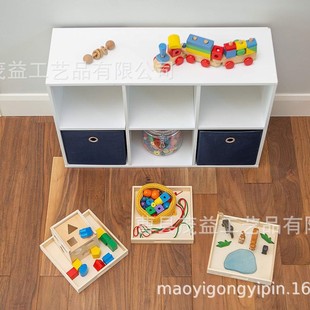 Wooden Storage Tray Kindergarten Toys DIY Painting Tray Children's Toys Snacks Fruit Storage Tray