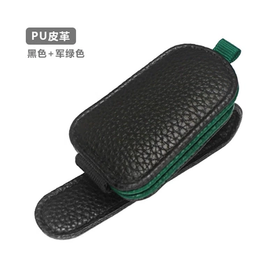 Sun Visor Sunglasses Multifunctional Card Car Glasses Clip/Bill Clip - black-with-army-green-ear-style