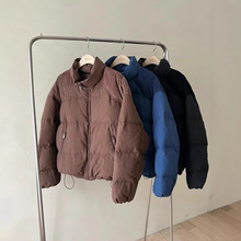 【现货】韩国东大门self service秋冬新款立领拉链面包羽绒服