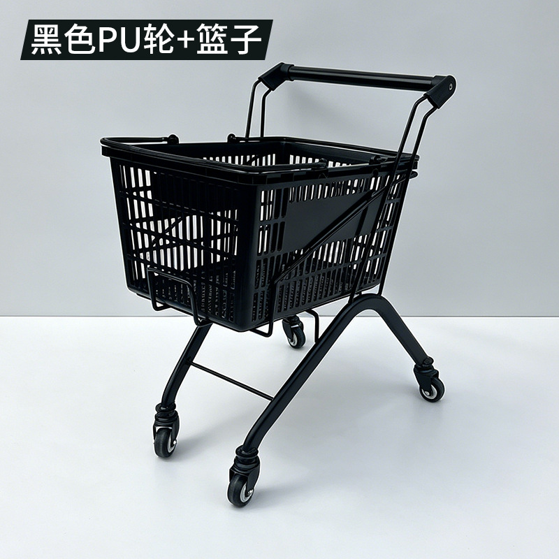 Mini Carrito de Compras Infantil de Metal y Poliuretano con Ruedas de PU para Tienda de Conveniencia