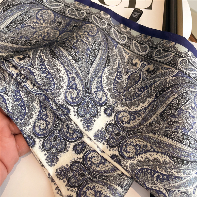 Sciarpa sottile di anacardi Sciarpa Fashi Decorati Stile pendolarismo Sciarpa diagonale primavera/estate Sciarpa versatile sottile stretta_voghion.com