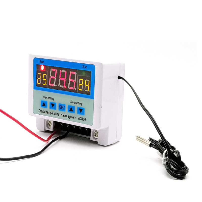 W3103 Digital Thermostat High Power 30A Fully Automatic Temperature Controller Adjustable Temperature 12V24V220V