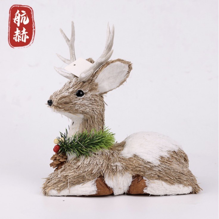 Decoración de ciervo navideño, adornos lindos, exquisitos recuerdos, simulación de alces, decoración de escritorio de ventana navideña, accesorios