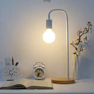Simple Study-Specific Small Table Lamp, Modern and Personalized Bedroom Bedside Literary Log Table Lamp, Foreign Trade Factory Supply Chain