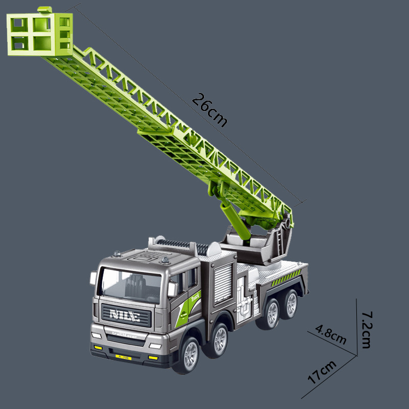 Juguetes de ingeniería de aleación para niños grúa de aleación de inercia simulación modelo de camión de ingeniería juguetes excavadoras