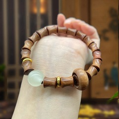 綠檀竹節手串女百搭小眾感男生節節高升新中式女款手鍊直播福利