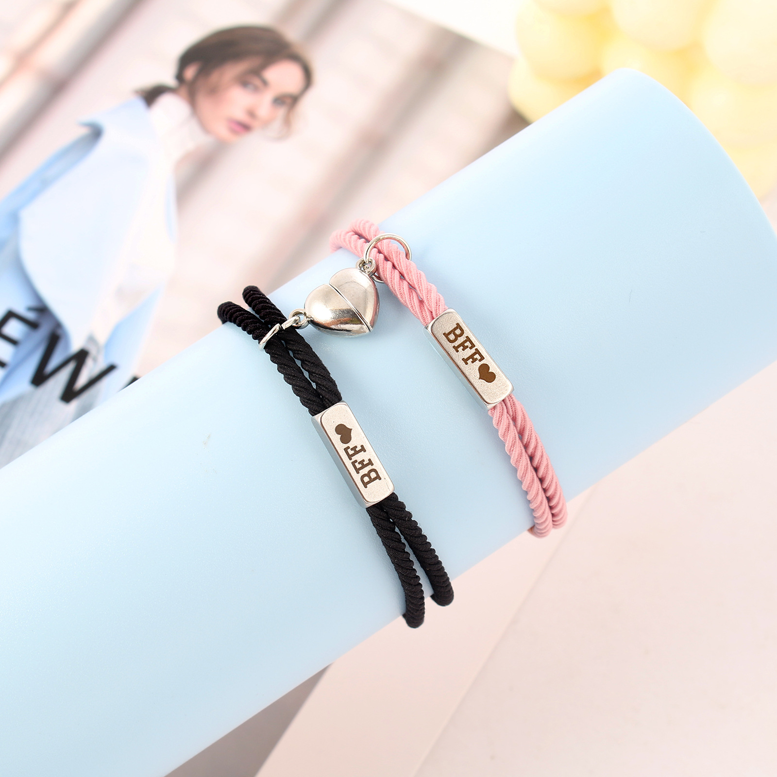 Original Design Letter Stainless Steel Polyester Unisex Bracelets display picture 1