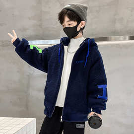 男童加绒派克服棉衣外套冬装2025新款儿童保暖秋冬款夹棉男孩棉服