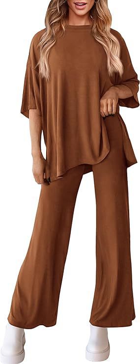 618g Weight Half Sleeve Sleeve Length Spandex, Polyester Fabric Type Pant Co-ord Set Sets Type 2 Pieces Set Quantity Daily Occasion Round Neck Neckline Loose Fit Type Solid Color Pattern Summer, Spring Season Women's Gender Casual Style Daily Women's Casual Solid Color Spandex Polyester Pant Co-ord Set Pants Sets 22