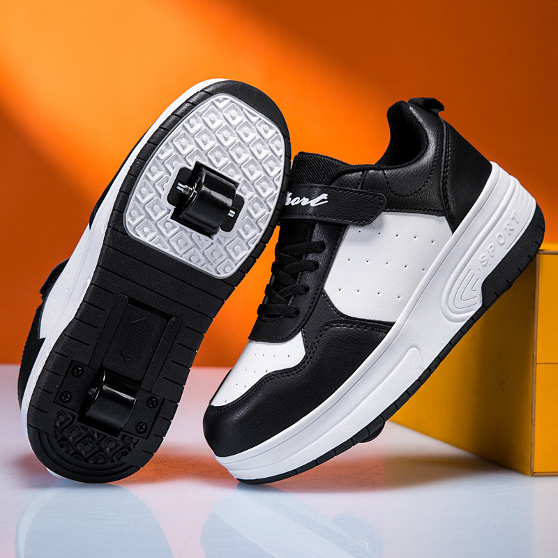 2025 Heelys Shoes for Boys, Two-Wheeled Roller Skates, Trendy Girls' Button Wheel Shoes, Casual Sports Shoes, Drop Shipping