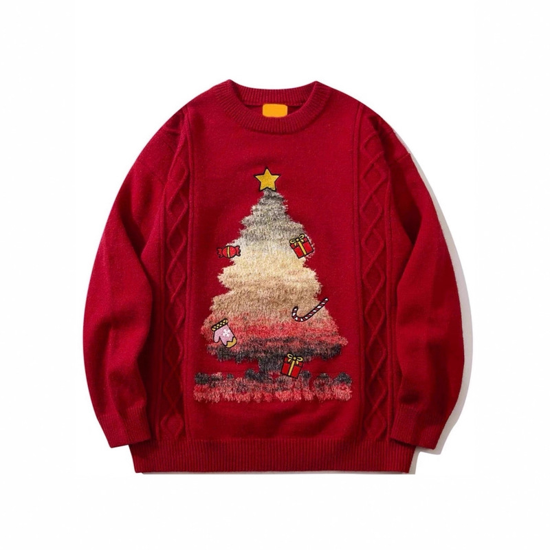 Christmas Couple Outfits, Autumn and Winter Styles, Super Nice 2025 New Year Red Sweaters, Christmas Outfits, New Year's Eve Sweaters