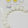 Phantom DIY single -hole bead white aurora color round small single -hole bead DIY accessories