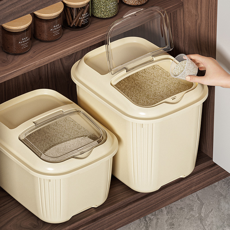 Household flip rice bucket embedded insect-proof moisture-proof sealed rice storage box rice pot flour storage tank storage box