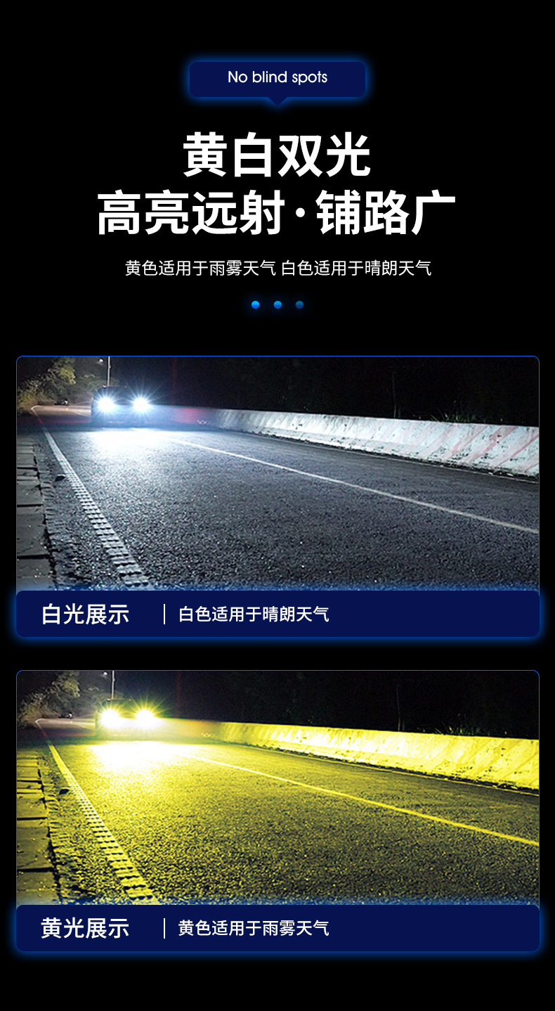 Hidden Grille Spotlights for Off-Road Vehicle Modification, Auxiliary Super Bright Car Fog Lights, Led Lenses