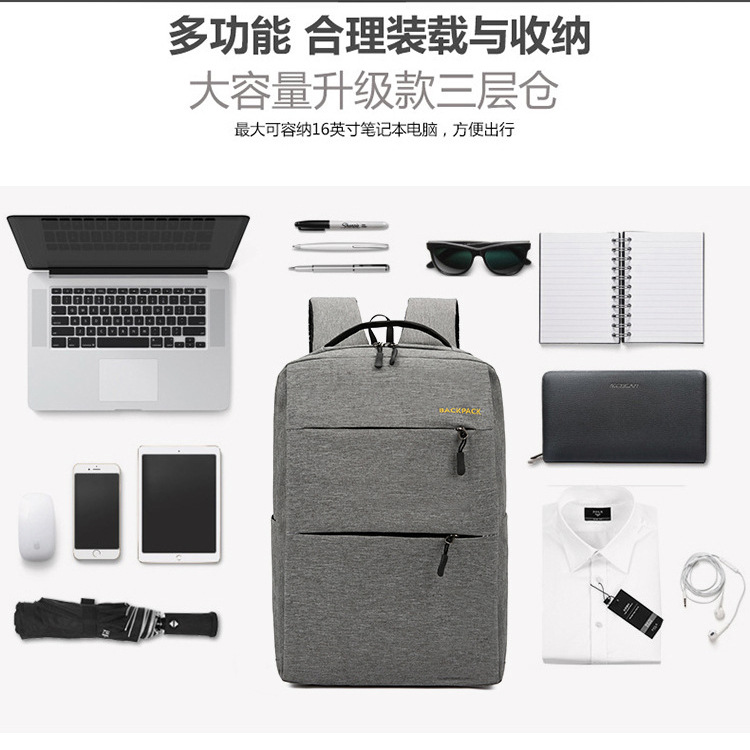 Cross-Border Wholesale Laptop Backpack, Backpack, Casual Three-Piece Gift, Casual School Bag, Men's and Women's Backpack