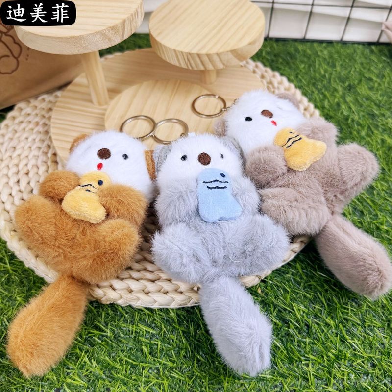 クリエイティブかわいいアザラシペンダントぬいぐるみ魚猫人形バッグ人形キーホルダー人形小さなギフト|undefined