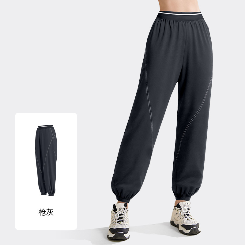 Juyitang primavera y verano pantalones finos de secado rápido para mujer pantalones deportivos de entrenamiento elásticos y transpirables para correr holgados