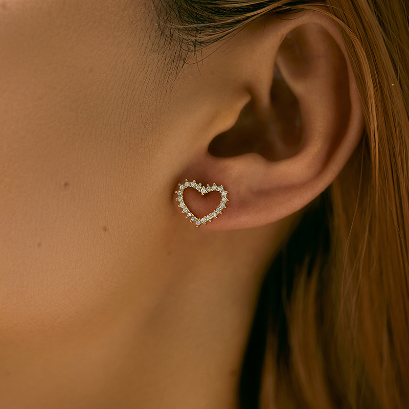 3g Weight Copper Ear Needle Material Drop Earrings Classification 1 Pair Quantity Holiday, Daily Occasion Copper Material Heart Shape Pattern Women's Gender Plating Design Casual, Elegant Style 1 Pair Casual Elegant Heart Shape Plating Copper Drop Earrings 21