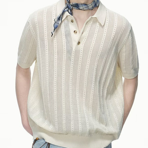 Spring and Summer Short-Sleeved Knitwear, Customized with Your Own Designs, Materials, and Samples, Processed by Deningma Source Factory