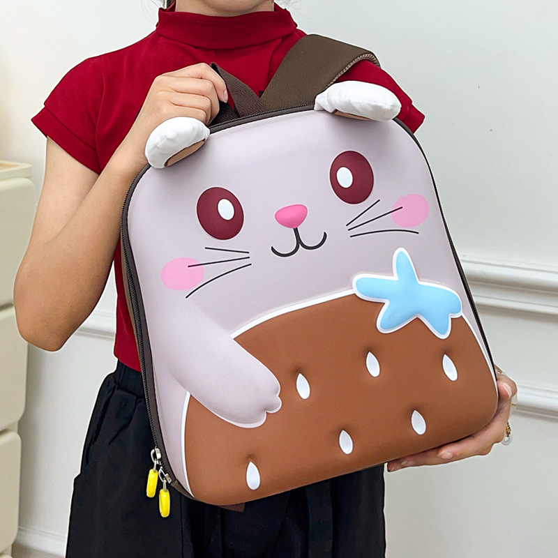 Kindergarten mochila para bebés caricatura lindo conejo mochila para niños y niñas 2025 nueva mochila para niños con cáscara de huevo