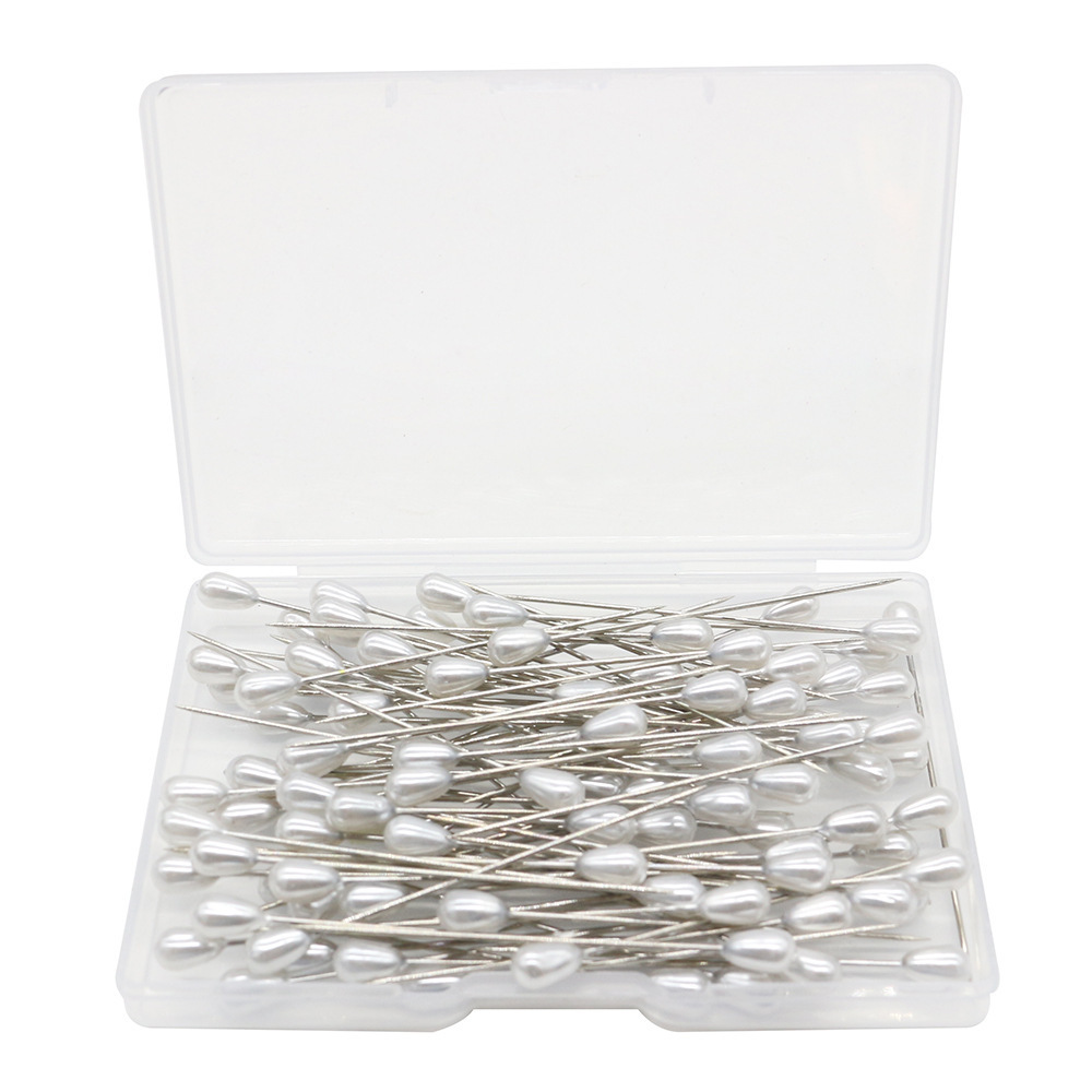 Amazon 100 prendas blancas posicionamiento y corte de vestidos de novia flor aguja perlada fija aguja en forma de pera aguja de gota de agua redonda