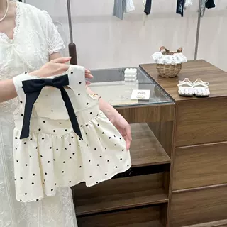 2026夏季新款赫本风女童经典波点露背小礼服女宝公主背心裙26456