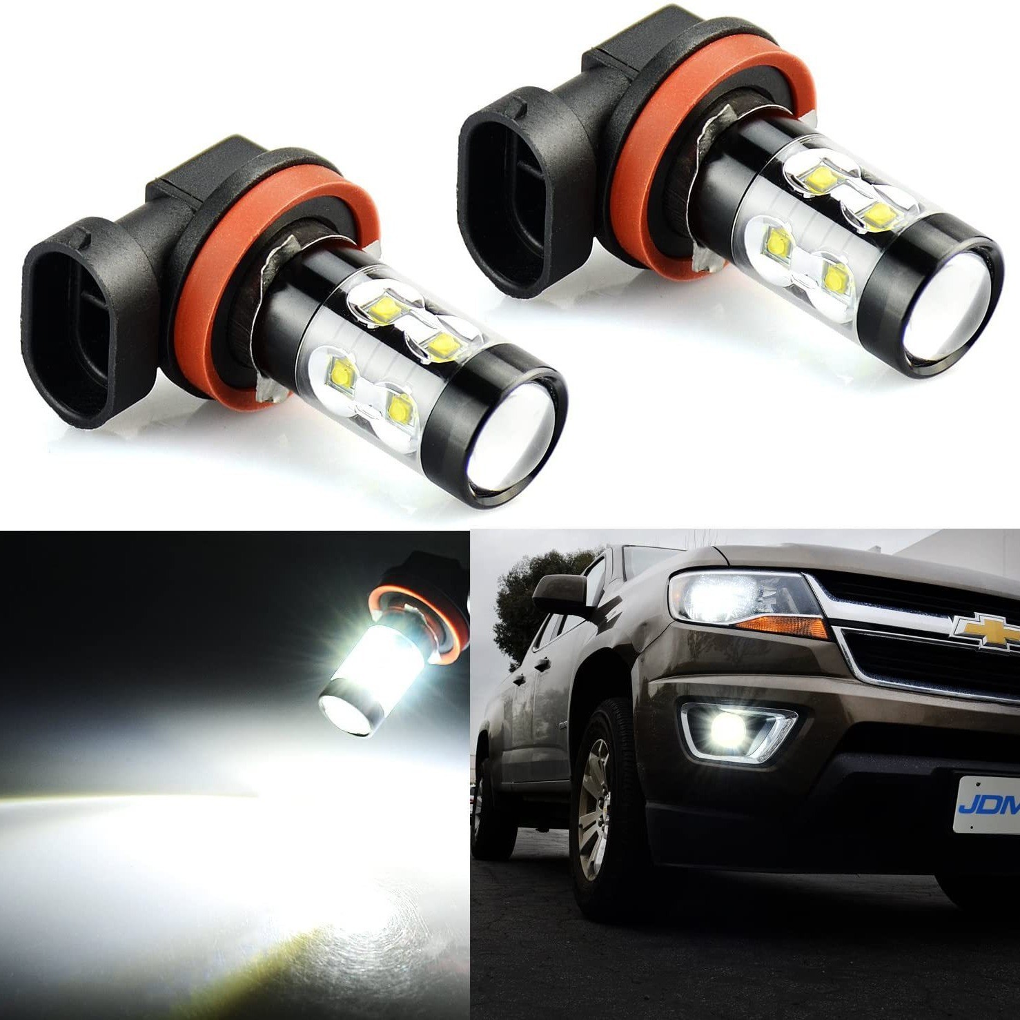 Tcyato Car Led Fog Lights High Power H11 50W Front Fog Lights H8 H9 High Brightness Anti-Fog Lights