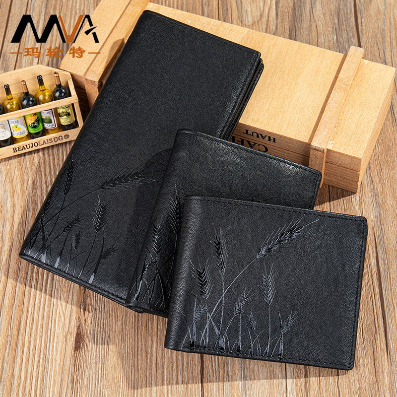 Marunte Genuine Leather Men's Wallet Handmade Wallet First Layer Cowhide Men's Wallet Men's Dollar Bill Clip Anti-Theft Card Holder Marunte Genuine Leather Men's Wallet Handmade Wallet First Layer Cowhide Men's Wallet Men's Dollar Bill Clip Anti-Theft Card Holder