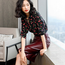 2025印花衬衫女通勤OL白领长袖衬衣大牌真丝桑蚕丝气高端质上衣