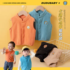Fleece-lined baby vest for spring and autumn, infant backless top for children, baby and toddler autumn clothing, unisex vest for boys and girls, children's clothing.