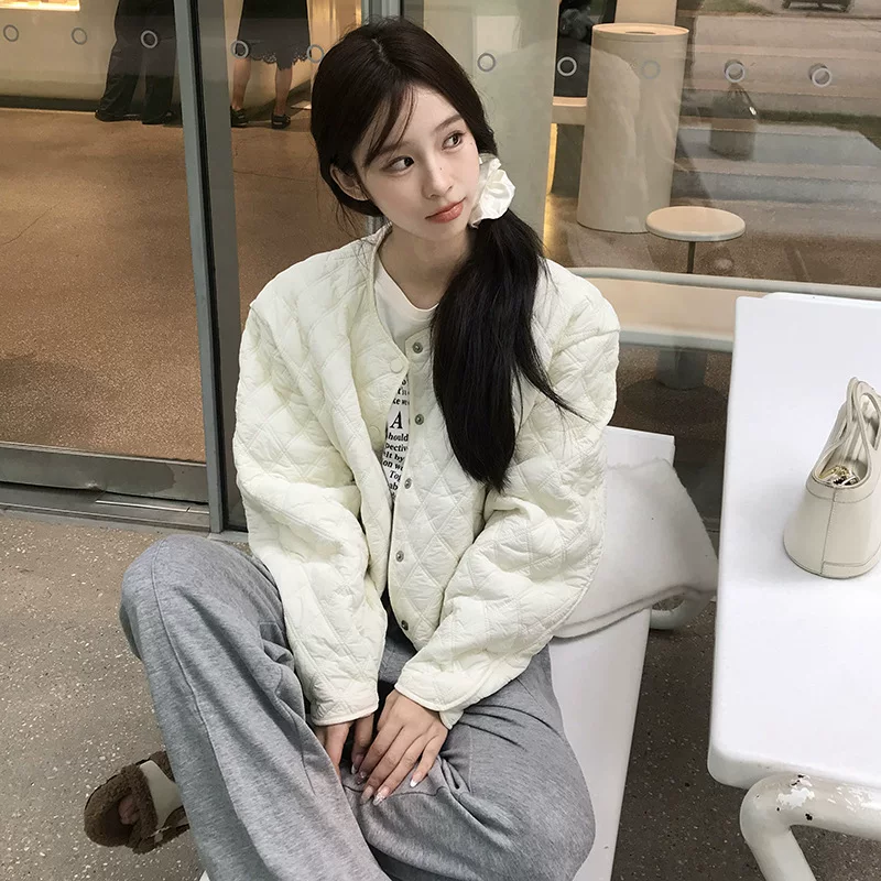 Демисезонная короткая куртка, стиль Chanel, корейский стиль, круглое воротник
