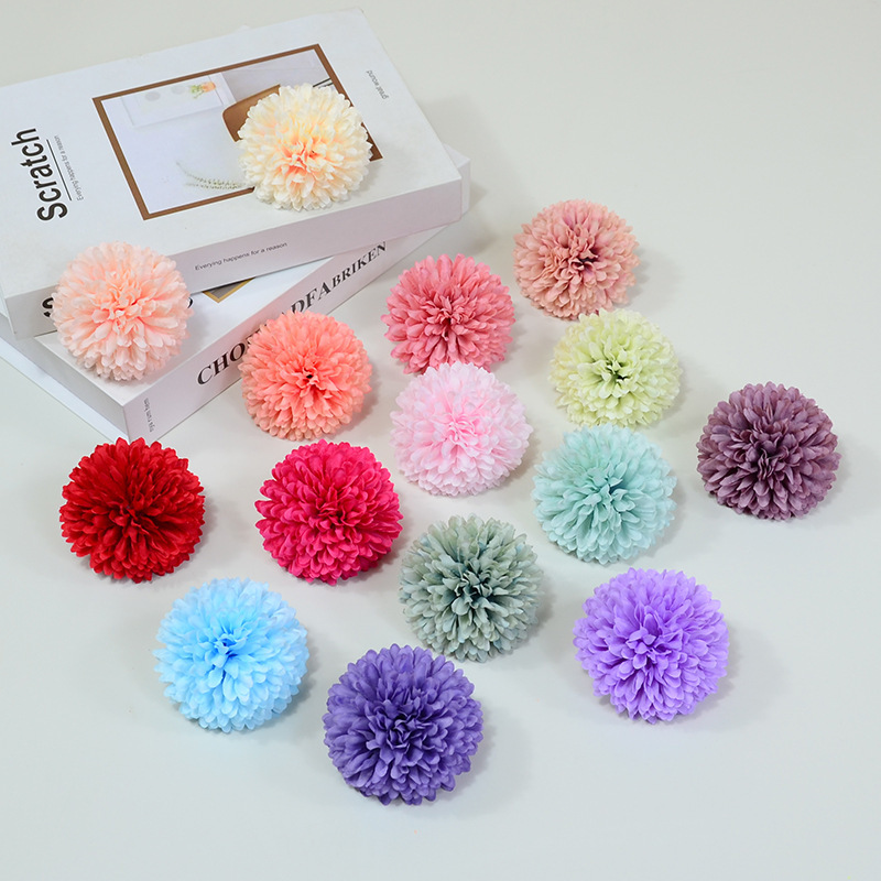 Artificial Flower Head DIY Material Kit Fake Flowers Ping Pong Chrysanthemum Flowers Onion Ball Chrysanthemum Thorn Ball Flower Heads Props Forest Style Silk Flowers Artificial Flower Head DIY Material Kit Fake Flowers Ping Pong Chrysanthemum Flowers Onion Ball Chrysanthemum Thorn Ball Flower Heads Props Forest Style Silk Flowers