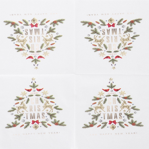 Christmas printed napkins, facial tissues suitable for Western restaurants and bakeries, wholesale from manufacturers
