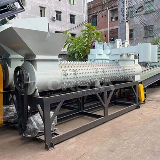 废旧可乐瓶垃圾标签纸脱纸机，PET塑料宝特瓶纸分离脱标机