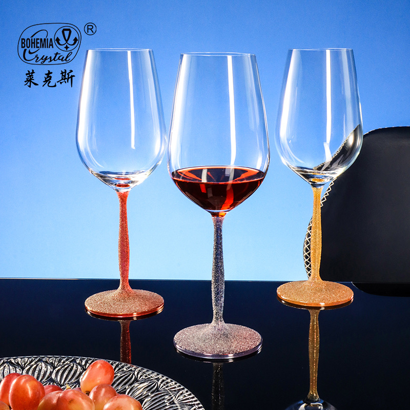 Juego de copa de vino tinto de cristal importado checo, copa de vino de alta gama, regalo de boda, regalo de inauguración, caja de regalo de copa