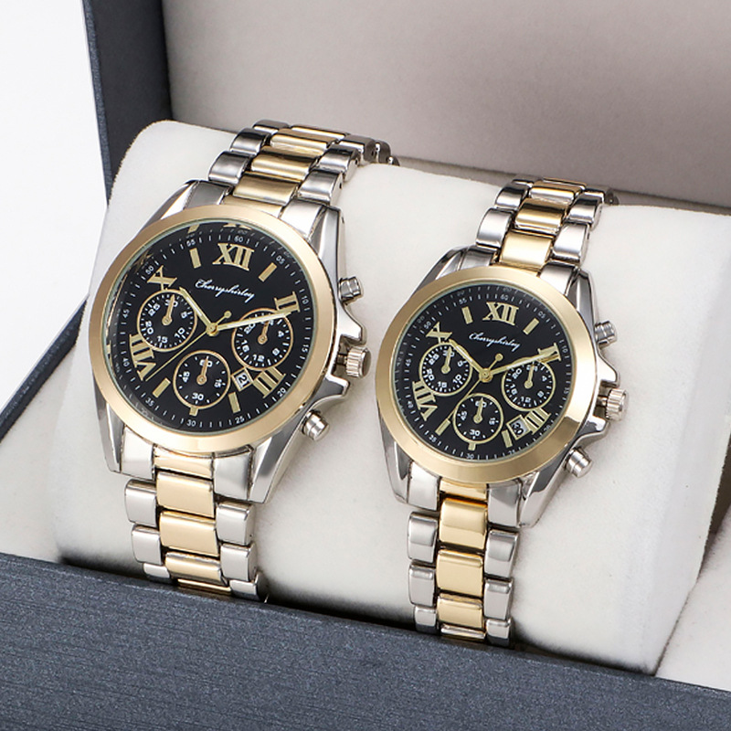 Lovers Watch New Watch Men's Business Fashion Calendar Quartz Watch Couple Watch Pair of Men's Watches Women's Watches